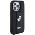 Karl Lagerfeld nakładka do iPhone 14 Pro Max 6,7" KLHCP14XGSAKCPK czarna HC GRIPSTAND SAFFIANO KC PINS