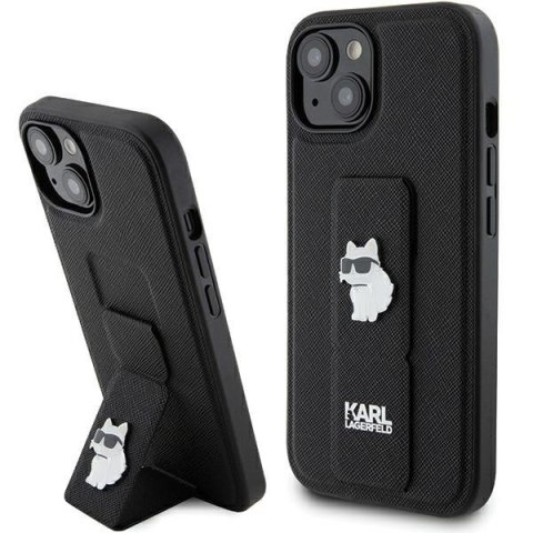 Karl Lagerfeld nakładka do iPhone 15 6,1" KLHCP15SGSACHPK czarna HC GRIPSTAND SAFFIANO CHOUPETTE PINS Karl Lagerfeld nakładka do iPhone 15 6,1" KLHCP15SGSACHPK czarna HC GRIPSTAND SAFFIANO CHOUPETTE PINS