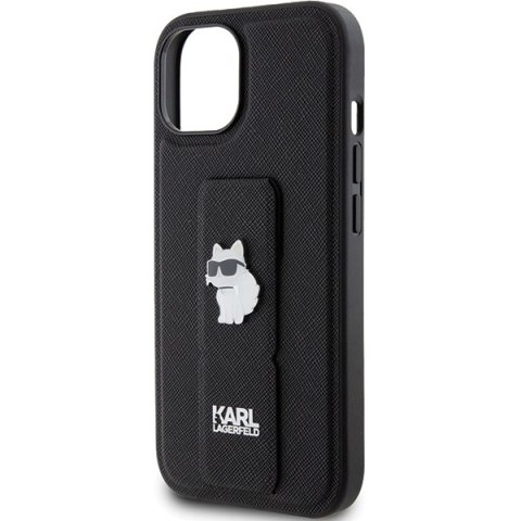 Karl Lagerfeld nakładka do iPhone 15 6,1" KLHCP15SGSACHPK czarna HC GRIPSTAND SAFFIANO CHOUPETTE PINS Karl Lagerfeld nakładka do iPhone 15 6,1" KLHCP15SGSACHPK czarna HC GRIPSTAND SAFFIANO CHOUPETTE PINS