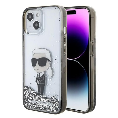 Karl Lagerfeld nakładka do iPhone 15 6,1" KLHCP15SLKKNSK transparentna hardcase Liquid Glitter Ikonik Karl Lagerfeld nakładka do iPhone 15 6,1" KLHCP15SLKKNSK transparentna hardcase Liquid Glitter Ikonik