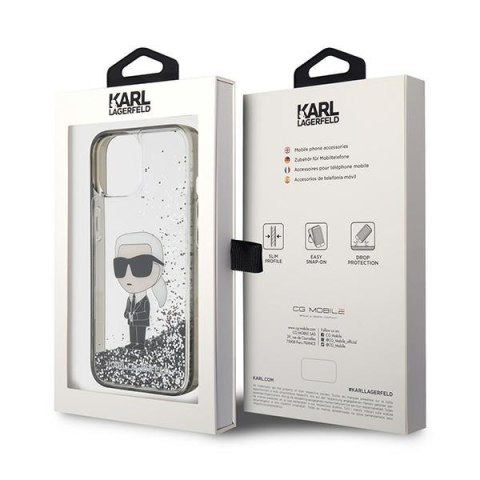 Karl Lagerfeld nakładka do iPhone 15 6,1" KLHCP15SLKKNSK transparentna hardcase Liquid Glitter Ikonik Karl Lagerfeld nakładka do iPhone 15 6,1" KLHCP15SLKKNSK transparentna hardcase Liquid Glitter Ikonik