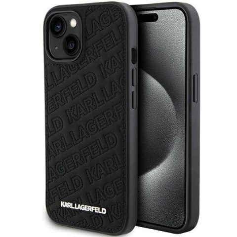 Karl Lagerfeld nakładka do iPhone 15 6,1" KLHCP15SPQKPMK czarna HC QUILTED K PATTERN Karl Lagerfeld nakładka do iPhone 15 6,1" KLHCP15SPQKPMK czarna HC QUILTED K PATTERN
