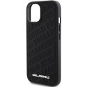 Karl Lagerfeld nakładka do iPhone 15 6,1" KLHCP15SPQKPMK czarna HC QUILTED K PATTERN