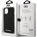 Karl Lagerfeld nakładka do iPhone 15 6,1" KLHCP15SPQKPMK czarna HC QUILTED K PATTERN