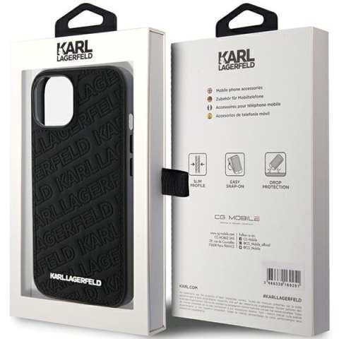Karl Lagerfeld nakładka do iPhone 15 6,1" KLHCP15SPQKPMK czarna HC QUILTED K PATTERN Karl Lagerfeld nakładka do iPhone 15 6,1" KLHCP15SPQKPMK czarna HC QUILTED K PATTERN