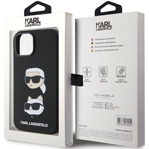 Karl Lagerfeld nakładka do iPhone 15 Plus 6,7" KLHCP15MSDHKCNK czarna HC SILICONE KC Karl Lagerfeld nakładka do iPhone 15 Plus 6,7" KLHCP15MSDHKCNK czarna HC SILICONE KC