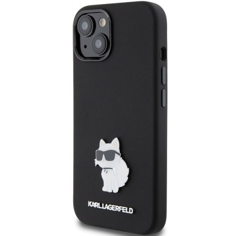 Karl Lagerfeld nakładka do iPhone 15 Plus 6,7" KLHCP15MSMHCNPK czarna HC SILICONE C METAL PIN Karl Lagerfeld nakładka do iPhone 15 Plus 6,7" KLHCP15MSMHCNPK czarna HC SILICONE C METAL PIN