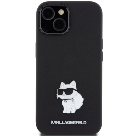 Karl Lagerfeld nakładka do iPhone 15 Plus 6,7" KLHCP15MSMHCNPK czarna HC SILICONE C METAL PIN Karl Lagerfeld nakładka do iPhone 15 Plus 6,7" KLHCP15MSMHCNPK czarna HC SILICONE C METAL PIN