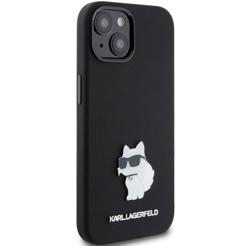 Karl Lagerfeld nakładka do iPhone 15 Plus 6,7" KLHCP15MSMHCNPK czarna HC SILICONE C METAL PIN Karl Lagerfeld nakładka do iPhone 15 Plus 6,7" KLHCP15MSMHCNPK czarna HC SILICONE C METAL PIN