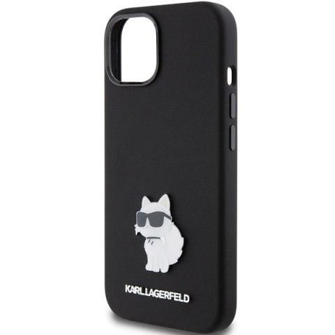 Karl Lagerfeld nakładka do iPhone 15 Plus 6,7" KLHCP15MSMHCNPK czarna HC SILICONE C METAL PIN Karl Lagerfeld nakładka do iPhone 15 Plus 6,7" KLHCP15MSMHCNPK czarna HC SILICONE C METAL PIN