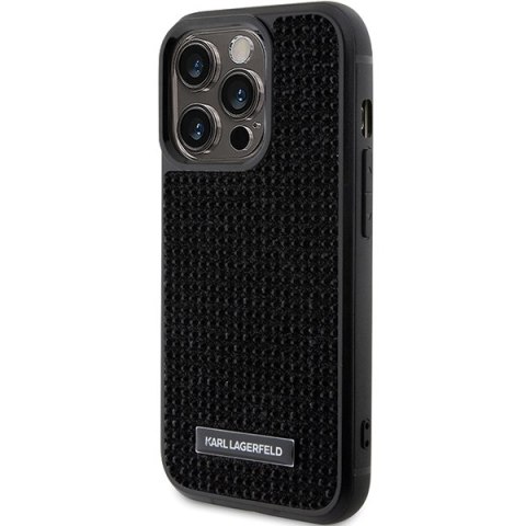 Karl Lagerfeld nakładka do iPhone 15 Pro 6,1" KLHCP15LHDSPLK czarna hardcase Rhinestone Logo Metal Plate Karl Lagerfeld nakładka do iPhone 15 Pro 6,1" KLHCP15LHDSPLK czarna hardcase Rhinestone Logo Metal Plate