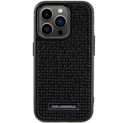 Karl Lagerfeld nakładka do iPhone 15 Pro 6,1" KLHCP15LHDSPLK czarna hardcase Rhinestone Logo Metal Plate Karl Lagerfeld nakładka do iPhone 15 Pro 6,1" KLHCP15LHDSPLK czarna hardcase Rhinestone Logo Metal Plate