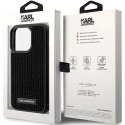Karl Lagerfeld nakładka do iPhone 15 Pro 6,1" KLHCP15LHDSPLK czarna hardcase Rhinestone Logo Metal Plate