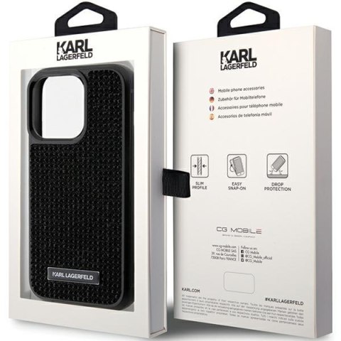 Karl Lagerfeld nakładka do iPhone 15 Pro 6,1" KLHCP15LHDSPLK czarna hardcase Rhinestone Logo Metal Plate Karl Lagerfeld nakładka do iPhone 15 Pro 6,1" KLHCP15LHDSPLK czarna hardcase Rhinestone Logo Metal Plate