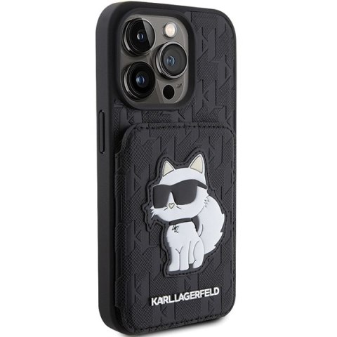 Karl Lagerfeld nakładka do iPhone 15 Pro 6,1" KLHCP15LSAKCNSCK czarna hardcase Saffiano Cardslots and Stand Monogram Choupette Karl Lagerfeld nakładka do iPhone 15 Pro 6,1" KLHCP15LSAKCNSCK czarna hardcase Saffiano Cardslots and Stand Monogram Choupette