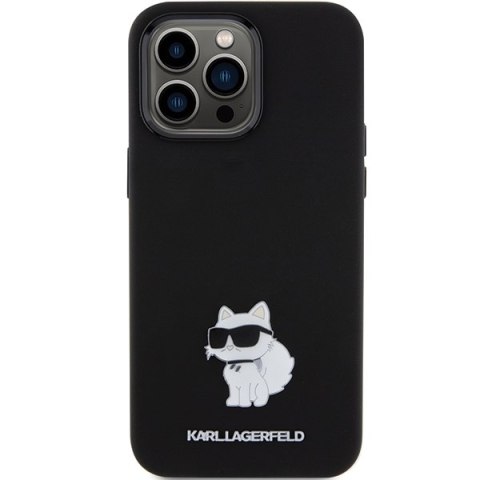 Karl Lagerfeld nakładka do iPhone 15 Pro 6,1" KLHCP15LSMHCNPK czarna HC SILICONE C METAL PIN Karl Lagerfeld nakładka do iPhone 15 Pro 6,1" KLHCP15LSMHCNPK czarna HC SILICONE C METAL PIN