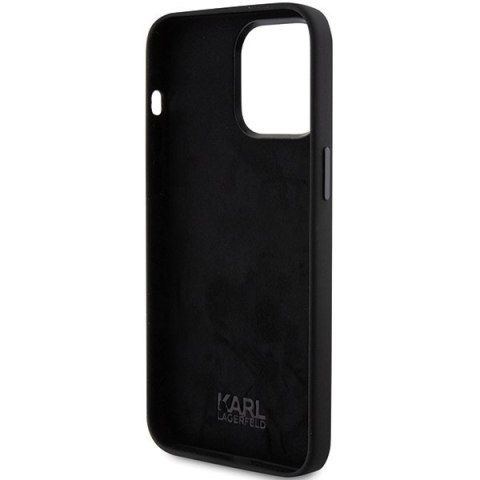 Karl Lagerfeld nakładka do iPhone 15 Pro 6,1" KLHCP15LSMHCNPK czarna HC SILICONE C METAL PIN Karl Lagerfeld nakładka do iPhone 15 Pro 6,1" KLHCP15LSMHCNPK czarna HC SILICONE C METAL PIN