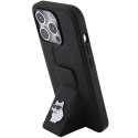 Karl Lagerfeld nakładka do iPhone 15 Pro Max 6,7" KLHCP15XGSACHPK czarna GRIPSTAND SAFFIANO CHOUPETTE PINS