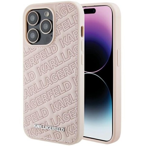 Karl Lagerfeld nakładka do iPhone 15 Pro Max 6,7" KLHCP15XPQKPMP różowa HC QUILTED K PATTERN Karl Lagerfeld nakładka do iPhone 15 Pro Max 6,7" KLHCP15XPQKPMP różowa HC QUILTED K PATTERN