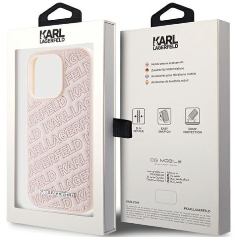Karl Lagerfeld nakładka do iPhone 15 Pro Max 6,7" KLHCP15XPQKPMP różowa HC QUILTED K PATTERN Karl Lagerfeld nakładka do iPhone 15 Pro Max 6,7" KLHCP15XPQKPMP różowa HC QUILTED K PATTERN