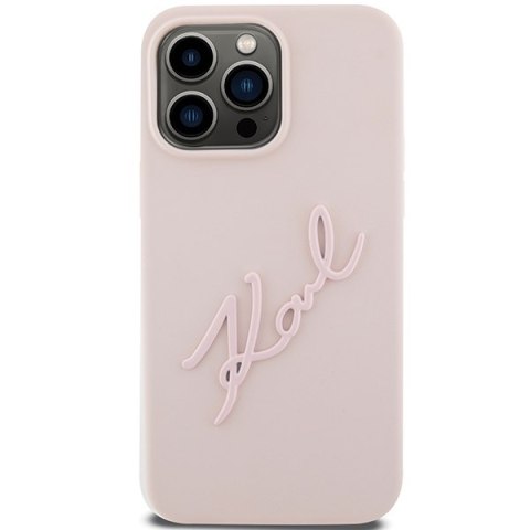 Karl Lagerfeld nakładka do iPhone 15 Pro Max 6,7" KLHCP15XSKSBMCP różowa HC SILICONE KARL SCRIPT LOGO Karl Lagerfeld nakładka do iPhone 15 Pro Max 6,7" KLHCP15XSKSBMCP różowa HC SILICONE KARL SCRIPT LOGO