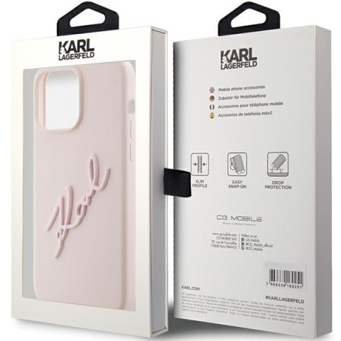Karl Lagerfeld nakładka do iPhone 15 Pro Max 6,7" KLHCP15XSKSBMCP różowa HC SILICONE KARL SCRIPT LOGO Karl Lagerfeld nakładka do iPhone 15 Pro Max 6,7" KLHCP15XSKSBMCP różowa HC SILICONE KARL SCRIPT LOGO