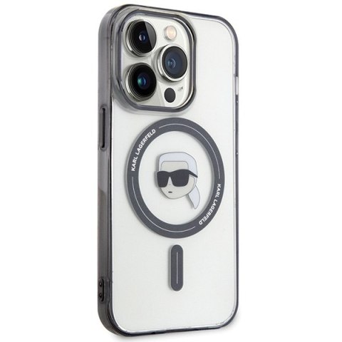 Karl Lagerfeld nakładka do iPhone 15 Pro Max 6,7" KLHMP15XHKHNOTK transparentna hardcase IML Karl`s Head MagSafe Karl Lagerfeld nakładka do iPhone 15 Pro Max 6,7" KLHMP15XHKHNOTK transparentna hardcase IML Karl`s Head MagSafe