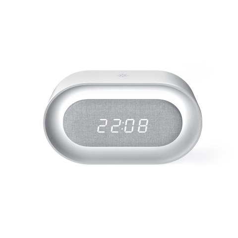 Budzik z nocną lampką LED PURE FNL-07 AKSEL biały podłużny Forever Light Budzik z nocną lampką LED PURE FNL-07 AKSEL biały podłużny Forever Light