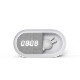 Budzik z nocnym króliczkiem LED PURE FNL-05 INGRID biały podłużny Forever Light