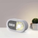 Budzik z nocnym króliczkiem LED PURE FNL-05 INGRID biały podłużny Forever Light