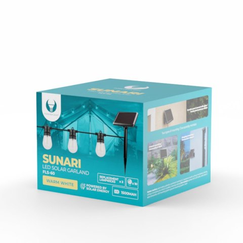 Forever Light Girlanda solarna LED SUNARI FLS-60 7,5m 10 żarówek IP44 Forever Light Girlanda solarna LED SUNARI FLS-60 7,5m 10 żarówek IP44