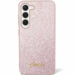 Guess nakładka do Samsung Galaxy S24 Ultra S928 GUHCS24LHGGSHP różowa hardcase Glitter Script