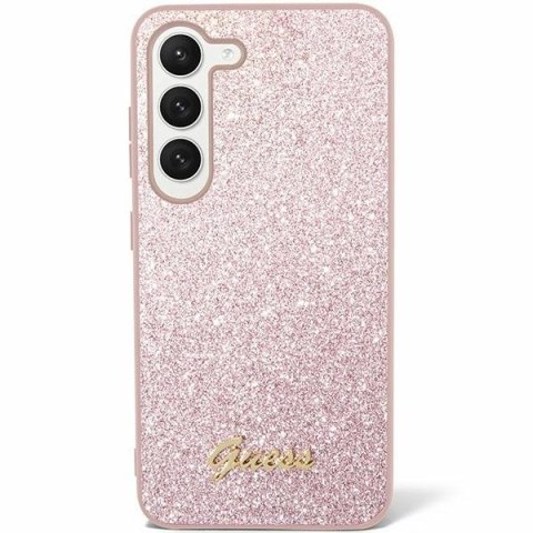 Guess nakładka do Samsung Galaxy S24 Ultra S928 GUHCS24LHGGSHP różowa hardcase Glitter Script Guess nakładka do Samsung Galaxy S24 Ultra S928 GUHCS24LHGGSHP różowa hardcase Glitter Script