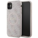 Guess nakładka do iPhone 11 GUHMN61G4GFRP różowa HC MAGSAFE PU 4G RING CLASSIC LOGO