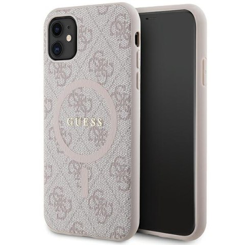Guess nakładka do iPhone 11 GUHMN61G4GFRP różowa HC MAGSAFE PU 4G RING CLASSIC LOGO Guess nakładka do iPhone 11 GUHMN61G4GFRP różowa HC MAGSAFE PU 4G RING CLASSIC LOGO