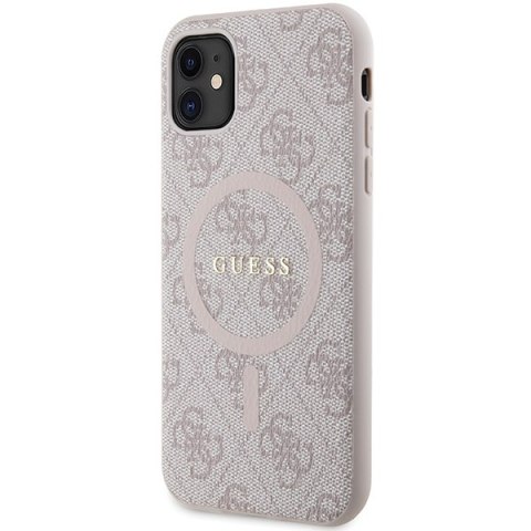 Guess nakładka do iPhone 11 GUHMN61G4GFRP różowa HC MAGSAFE PU 4G RING CLASSIC LOGO Guess nakładka do iPhone 11 GUHMN61G4GFRP różowa HC MAGSAFE PU 4G RING CLASSIC LOGO