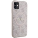 Guess nakładka do iPhone 11 GUHMN61G4GFRP różowa HC MAGSAFE PU 4G RING CLASSIC LOGO