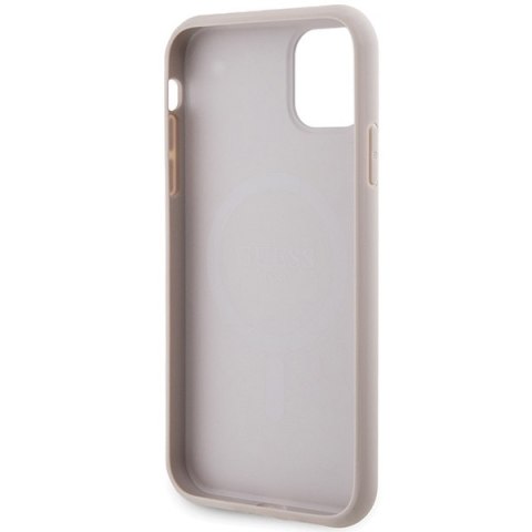 Guess nakładka do iPhone 11 GUHMN61G4GFRP różowa HC MAGSAFE PU 4G RING CLASSIC LOGO Guess nakładka do iPhone 11 GUHMN61G4GFRP różowa HC MAGSAFE PU 4G RING CLASSIC LOGO