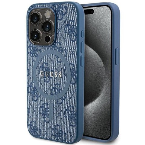 Guess nakładka do iPhone 14 Pro 6,1" GUHMP14LG4GFRB niebieska HC MAGSAFE PU 4G RING CLASSIC LOGO Guess nakładka do iPhone 14 Pro 6,1" GUHMP14LG4GFRB niebieska HC MAGSAFE PU 4G RING CLASSIC LOGO
