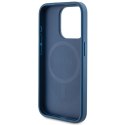 Guess nakładka do iPhone 14 Pro Max 6,7" GUHMP14XG4GFRB niebieska HC MAGSAFE PU 4G RING CLASSIC LOGO