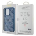 Guess nakładka do iPhone 14 Pro Max 6,7" GUHMP14XG4GFRB niebieska HC MAGSAFE PU 4G RING CLASSIC LOGO
