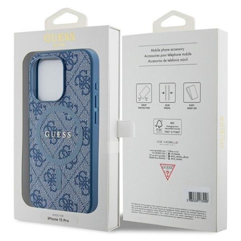 Guess nakładka do iPhone 14 Pro Max 6,7" GUHMP14XG4GFRB niebieska HC MAGSAFE PU 4G RING CLASSIC LOGO Guess nakładka do iPhone 14 Pro Max 6,7" GUHMP14XG4GFRB niebieska HC MAGSAFE PU 4G RING CLASSIC LOGO