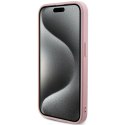 Guess nakładka do iPhone 15 Pro 6,1" GUHCP15LPSAIRSP różowa HC PU SAFFIANO IRIDESCENT SCRIPT