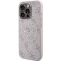 Guess nakładka do iPhone 15 Pro 6,1" GUHMP15LG4GFRP różowa HC MAGSAFE PU 4G RING CLASSIC LOGO