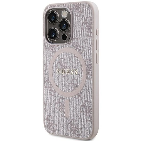 Guess nakładka do iPhone 15 Pro 6,1" GUHMP15LG4GFRP różowa HC MAGSAFE PU 4G RING CLASSIC LOGO Guess nakładka do iPhone 15 Pro 6,1" GUHMP15LG4GFRP różowa HC MAGSAFE PU 4G RING CLASSIC LOGO