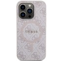 Guess nakładka do iPhone 15 Pro 6,1" GUHMP15LG4GFRP różowa HC MAGSAFE PU 4G RING CLASSIC LOGO