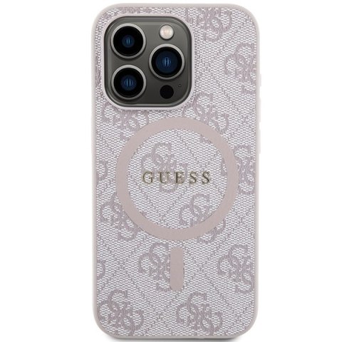 Guess nakładka do iPhone 15 Pro 6,1" GUHMP15LG4GFRP różowa HC MAGSAFE PU 4G RING CLASSIC LOGO Guess nakładka do iPhone 15 Pro 6,1" GUHMP15LG4GFRP różowa HC MAGSAFE PU 4G RING CLASSIC LOGO