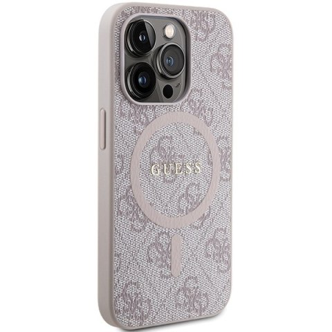 Guess nakładka do iPhone 15 Pro 6,1" GUHMP15LG4GFRP różowa HC MAGSAFE PU 4G RING CLASSIC LOGO Guess nakładka do iPhone 15 Pro 6,1" GUHMP15LG4GFRP różowa HC MAGSAFE PU 4G RING CLASSIC LOGO