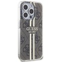 Guess nakładka do iPhone 15 Pro Max 6,7" GUHCP15XH4PSEGW brązowa HC IML 4G GOLD STRIPE