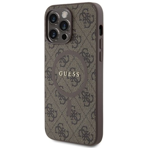 Guess nakładka do iPhone 15 Pro Max 6,7" GUHMP15XG4GFRW brązowa HC MAGSAFE PU 4G RING CLASSIC LOGO Guess nakładka do iPhone 15 Pro Max 6,7" GUHMP15XG4GFRW brązowa HC MAGSAFE PU 4G RING CLASSIC LOGO